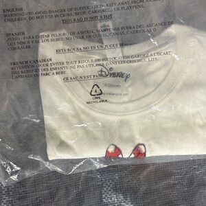 Disney White Tee with Red Accents
